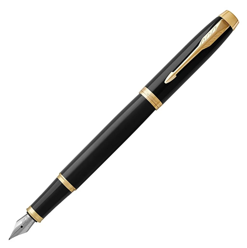 Parker IM Fountain Pen - Black With Gold Trim