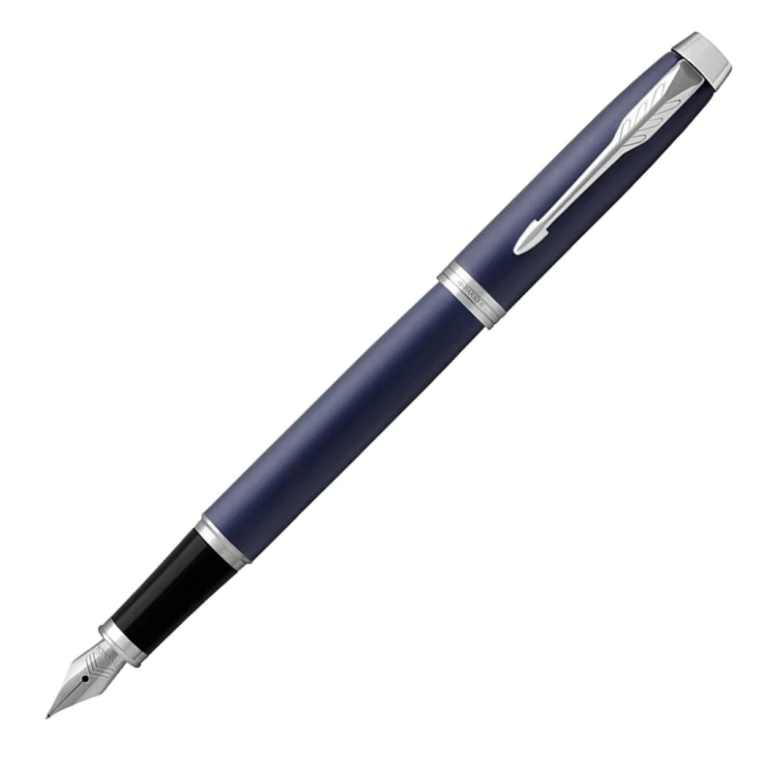 Parker IM Fountain Pen - Blue with Chrome Trim